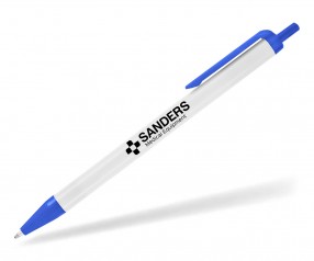 Goldstar Biz Kugelschreiber ABG als Werbeartikel weiss blau