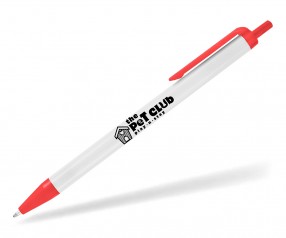 Goldstar Biz Kugelschreiber ABG als Werbeartikel weiss rot