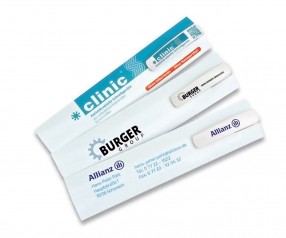 Papier Carton Etui für Kugelschreiber mit Druck - Pappstecketui als Werbeverpackung