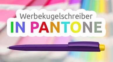 Kugelschreiber in Pantone Farben: Werbekulis in Sonderfarbe ab 3.000 Stück individuell eingefärbt