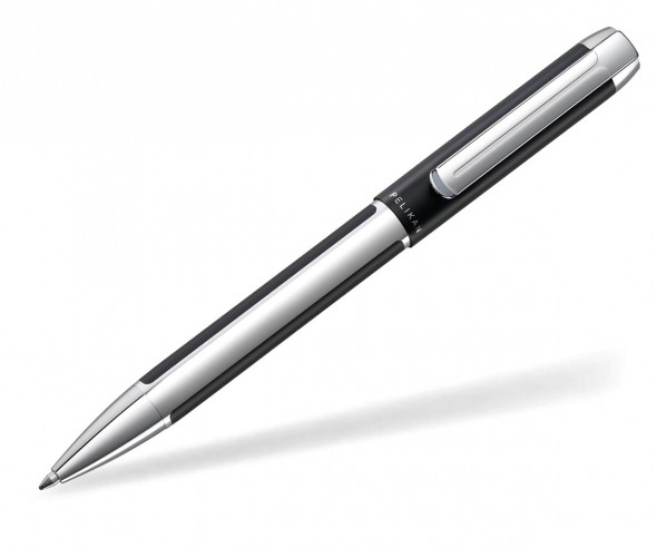 Pelikan Pura Kugelschreiber silber schwarz