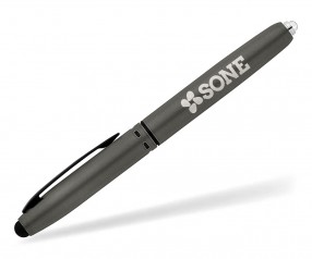 Goldstar Vito MSI Kugelschreiber mit Taschenlampe grau rotguss 10