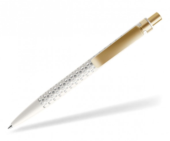 prodir QS40 Air PMS M02-S13-S nachhaltiger Kugelschreiber Weiß Gold satiniert