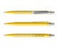 prodir QS40 Air PMS M07-S70-S nachhaltiger Kugelschreiber Lemon-Silber satiniert