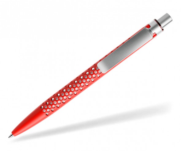 prodir QS40 Air PMS M20-S70-S nachhaltiger Kugelschreiber Rot-Silber satiniert