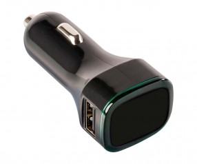 USB Autoladeadapter REFLECTS-COLLECTION 500 Werbegeschenk schwarz/grün