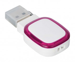 USB-Speicherstick REFLECTS-COLLECTION 500 mit Logo weiß/magenta