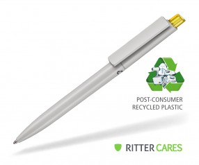 Ritter Pen Crest Recycled Kugelschreiber 95900 1425 Grau recycled - 3210 Ananas-Gelb