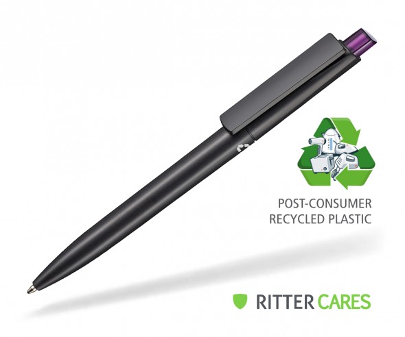Ritter Pen Crest Recycled Kugelschreiber 95900 1525 Schwarz recycled 3903 Pflaumen-Lila