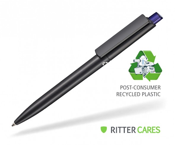 Ritter Pen Crest Recycled Kugelschreiber 95900 1525 Schwarz recycled 4333 Ozean-Blau