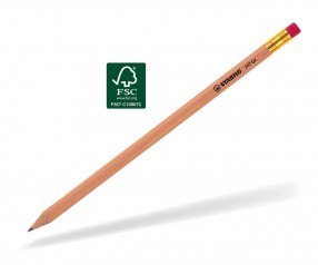 STABILO Bleistift 247 GK 6-kant Holz Radiergummi