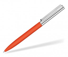 UMA BRIGHT 09630 GUM gummierter Metallkugelschreiber orange