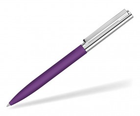 UMA BRIGHT 09630 GUM gummierter Metallkugelschreiber violett