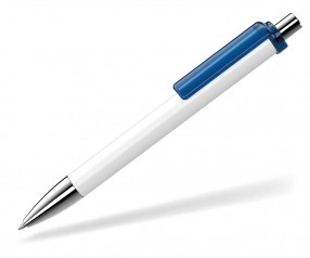 UMA Kugelschreiber FASHION 00134 SI weiss dunkelblau transparent