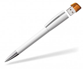 USB-Stick Kugelschreiber Klio Turnus M UOTR1 weiss orange