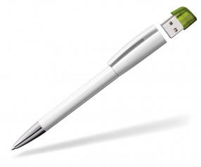 USB-Kugelschreiber Klio Turnus M UPTR weiss hellgrün