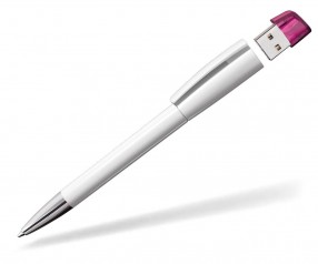 USB-Stick Kugelschreiber Klio Turnus M UTVTR weiss pink