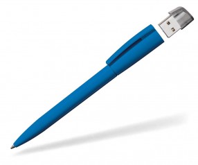USB-Kugelschreiber Klio Turnus F GTR hellblau klar