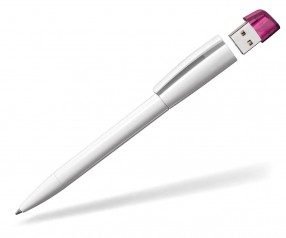 USB-Stick Kugelschreiber Klio Turnus UTVTR weiss pink