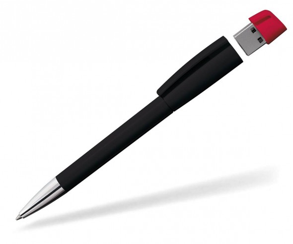 USB-Kugelschreiber Klio Turnus M A H schwarz rot