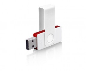 USB-Stick Klio Twista UUHTR weiss rot 4GB 8GB
