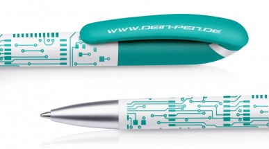 NEU - Werbekugelschreiber im Elektronik-Design mit Leiterplatte für Elektrohandel und Elektriker 