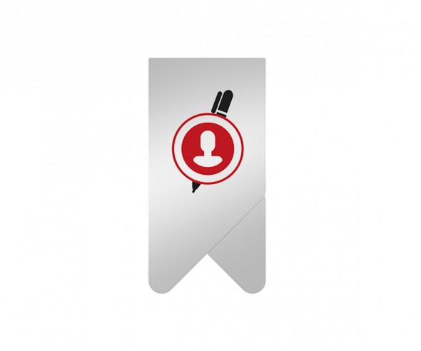 Büroklammer mit Logo bedrucken PaperClip Wing-Klammer Werbeartikel Clip